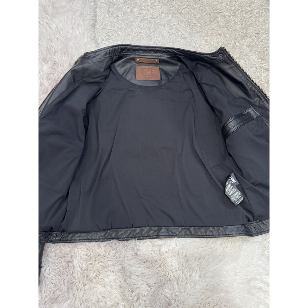 NWT Frye Women's Lamb‎ Leather Full Zip Jacket - Black Large - Picture 6 of 15